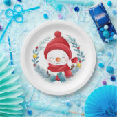 Cute Snowman Papieren Bordje (Feest)
