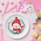 Cute Snowman Papieren Bordje (Feest)