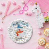 Cute Snowman Papieren Bordje (Feest)