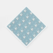 Cute Snowman Pattern Blue Holiday Paper Napkins Servet (Hoek)