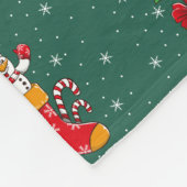 Cute Snowman Pattern Kerstmis Fleece Deken (Hoek)