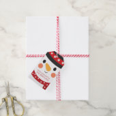 Cute Snowman Persoonlijke kerstcadeaus Cadeaulabel (Met Touw)