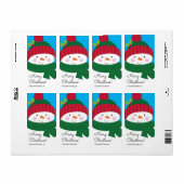 Cute Snowman Persoonlijke kerstcadeaus Etiket (Full Sheet)