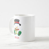 Cute Snowman Persoonlijke kerstMok Koffiemok (Voorkant links)