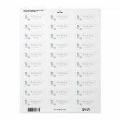 Cute Snowman Photography Return Address Etiket (Full Sheet)