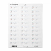 Cute Snowman Pig Return Address Etiket (Full Sheet)