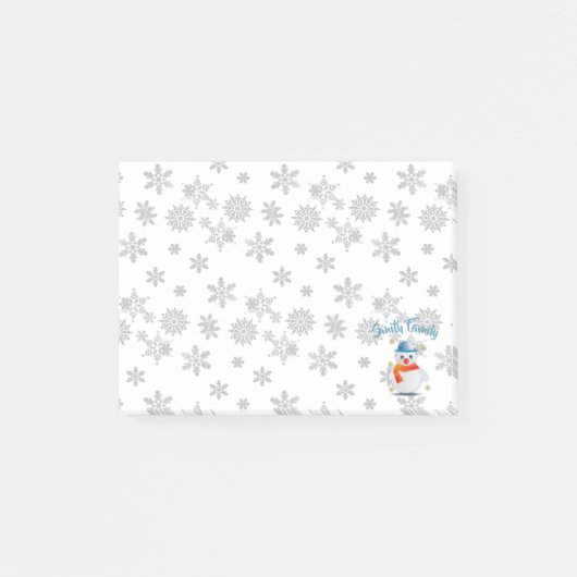 Cute Snowman Post-it® Notes (Voorkant)