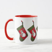 Cute Snowman Pset Scarf kerstmis Stockings Mok (Links)