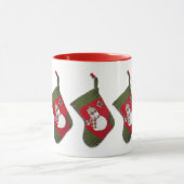 Cute Snowman Pset Scarf kerstmis Stockings Mok (Midden)