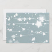 Cute Snowman Red Scarf Snow Stars kerstfeest Kaart (Achterkant)