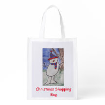 Cute Snowman Reused Shopping Bag