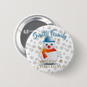 Cute Snowman Ronde Button 5,7 Cm (Voorkant /achterkant)