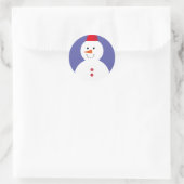 Cute Snowman Ronde Sticker (Tas)