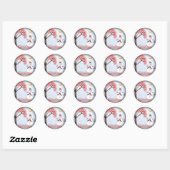 Cute Snowman Ronde Sticker (Vel)