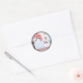 Cute Snowman Ronde Sticker (Envelop)
