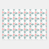 Cute Snowman Roze kerstmix Inpakpapier Vel (Voorkant 3)