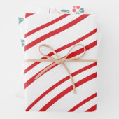 Cute Snowman Roze kerstmix Inpakpapier Vel (In situ)