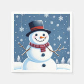 Cute Snowman Servet (Voorkant)