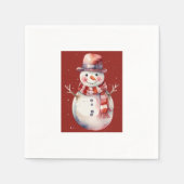 Cute Snowman Servet (Voorkant)