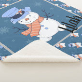 Cute Snowman Sherpa Deken (3/4)