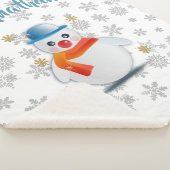 Cute Snowman Sherpa Deken (3/4)