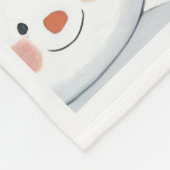 Cute Snowman & Snowflake Pattern Blanket  Fleece Deken (Hoek)