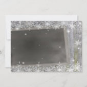 Cute Snowman, Snowflakes Corporate Kerstmis Kaart (Achterkant)