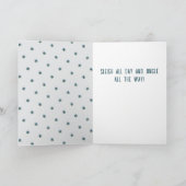 Cute Snowman Snowflakes Drawing Christmas Feestdagen Kaart (Binnen)