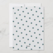 Cute Snowman Snowflakes Drawing Christmas Feestdagenkaart (Achterkant)