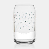 Cute Snowman Snowflakes Kids Name Blikvorm Glas (Rechts)