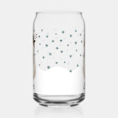 Cute Snowman Snowflakes Kids Name Blikvorm Glas (Links)