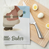 Cute Snowman Snowflakes Santa's Little Baker Kid Theedoek (Quarter Fold)