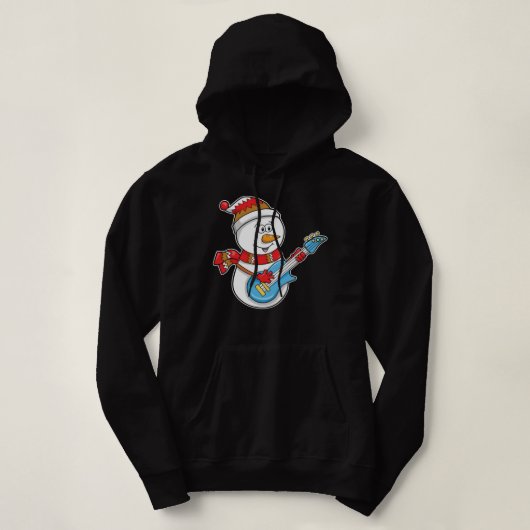 Cute Snowman-spelgitaar Hoodie (Design voorkant)