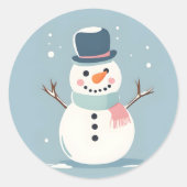 Cute Snowman Sticker (Voorkant)