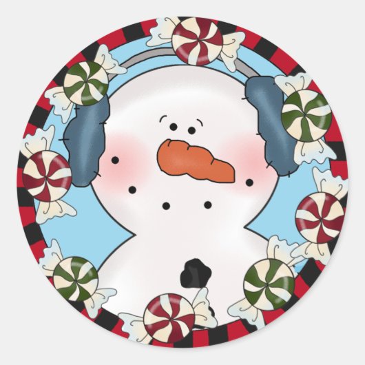 Cute Snowman Stickers (Voorkant)