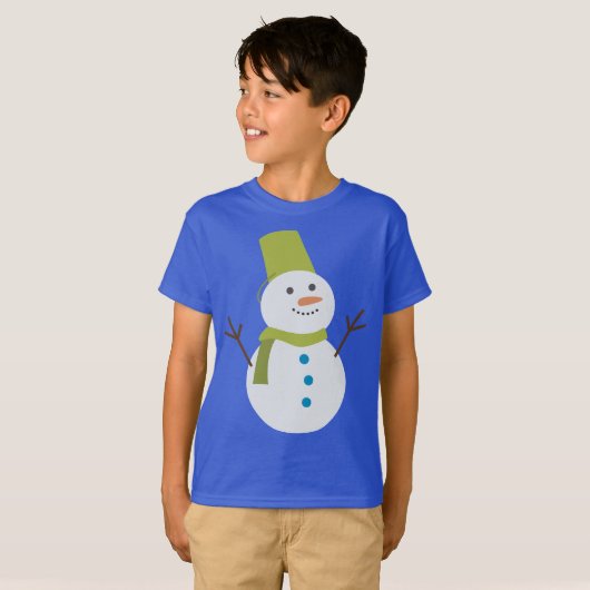 Cute Snowman T-shirt (Voorkant volledig)