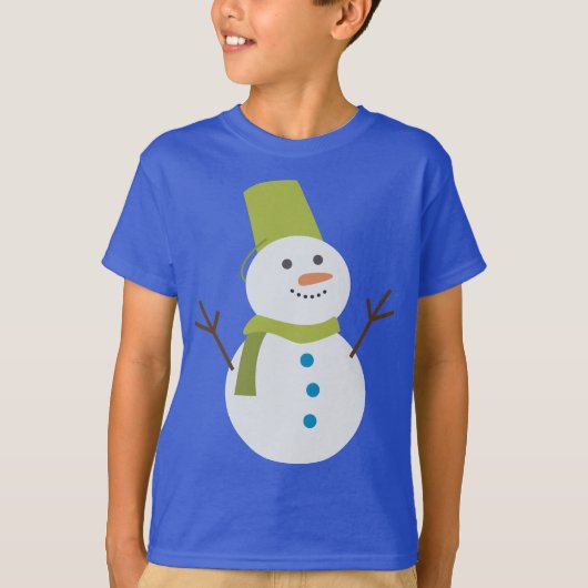 Cute Snowman T-shirt (Voorkant)
