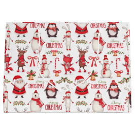 Cute Snowman Tissue Paper Groot Cadeauzakje