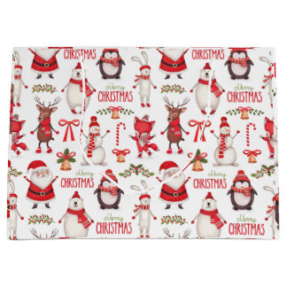 Cute Snowman Tissue Paper Groot Cadeauzakje