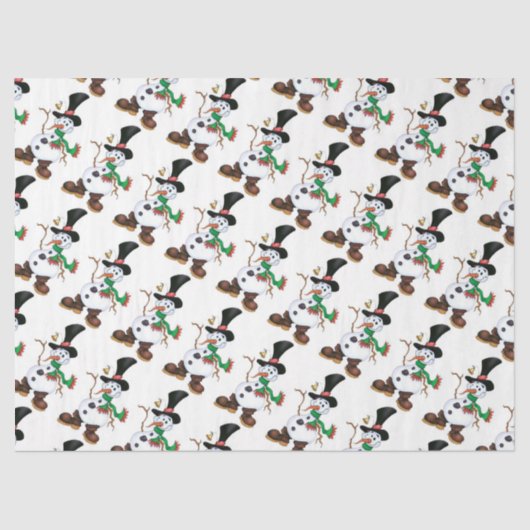 Cute Snowman Tissuepapier (Voorkant)