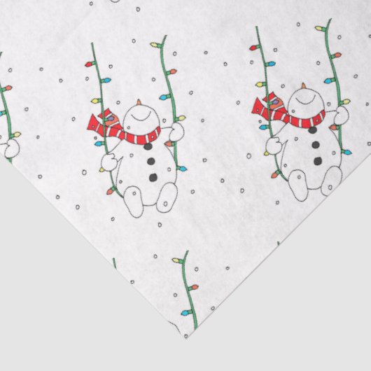 Cute Snowman Tissuepapier (Detail)