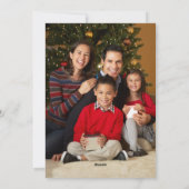 Cute Snowman Top Hat Merry Kerstscript Foto Feestdagenkaart (Achterkant)