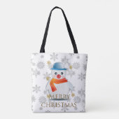 Cute Snowman Tote Bag (Achterkant)