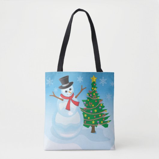 Cute Snowman Tote Bag (Voorkant)