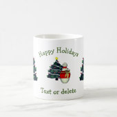 Cute Snowman Tree - Aangepaste kerstfeestdag Koffiemok (Center)