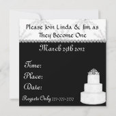 CUTE Snowman Wedding Invitations with Snowflakes Kaart (Achterkant)