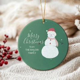 Cute Snowman | Whimsical Christmas Holiday Design Bedankjes Labels
