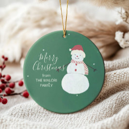 Cute Snowman | Whimsical Christmas Holiday Design Bedankjes Labels