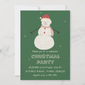 Cute Snowman | Whimsical Christmas Holiday Design Kaart (Voorkant)