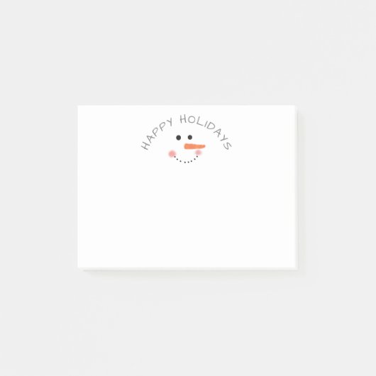 Cute Snowman White Winter Prettige feestdagen Post-it® Notes (Voorkant)